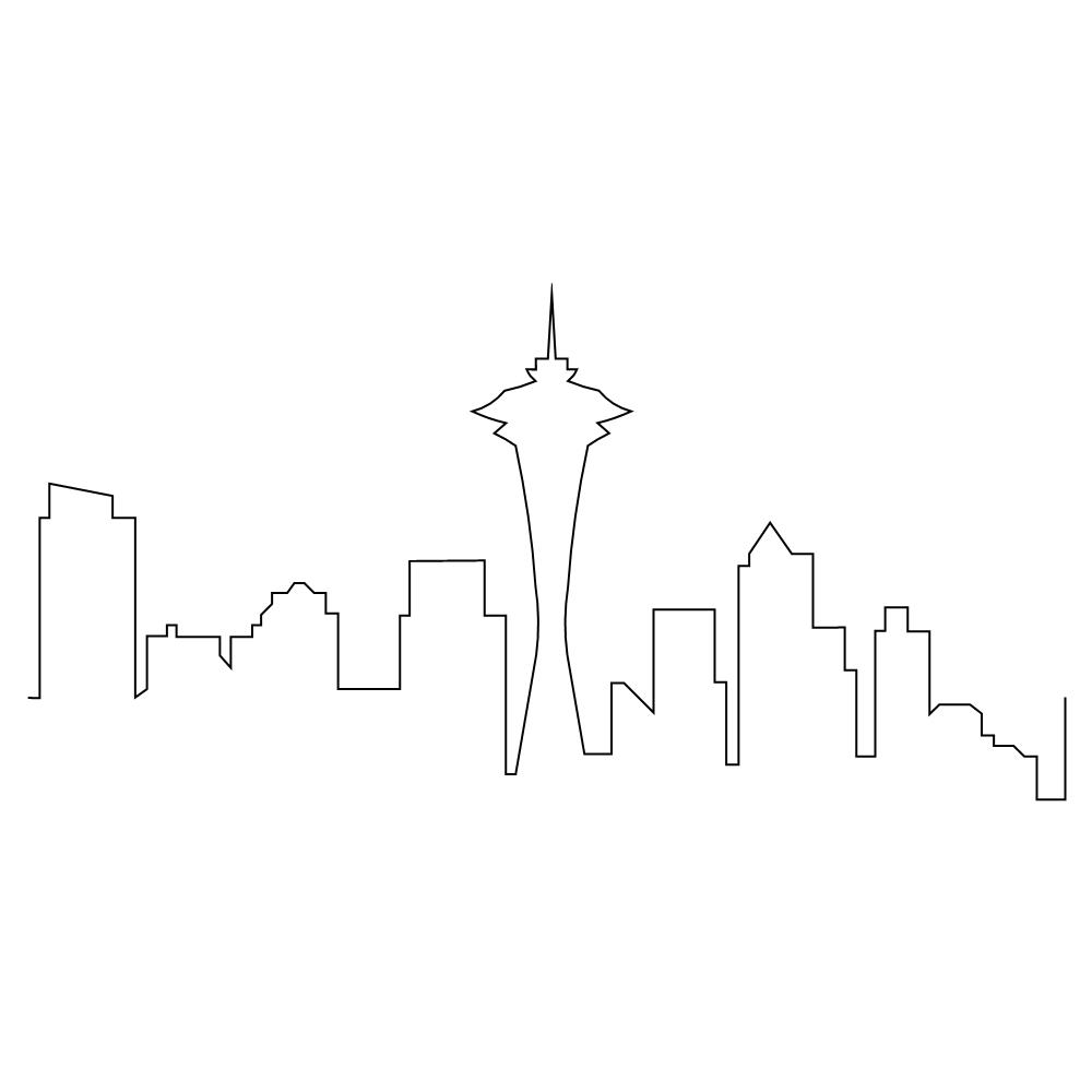 seattle skyline border 001 Digital Pattern Sweet Dreams Quilt Studio